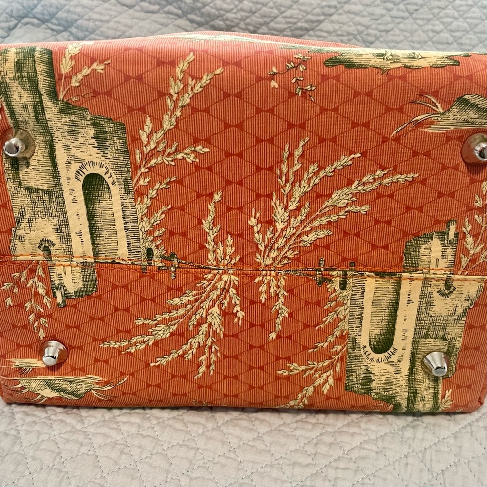 Dooney & Bourke Orange Scenic Toile Tote - Picture 5 of 11